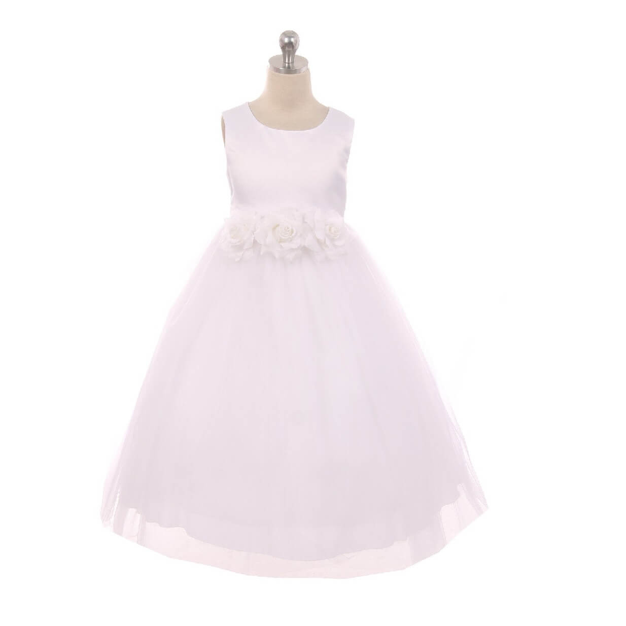 Flower Girl Dress with white flowers