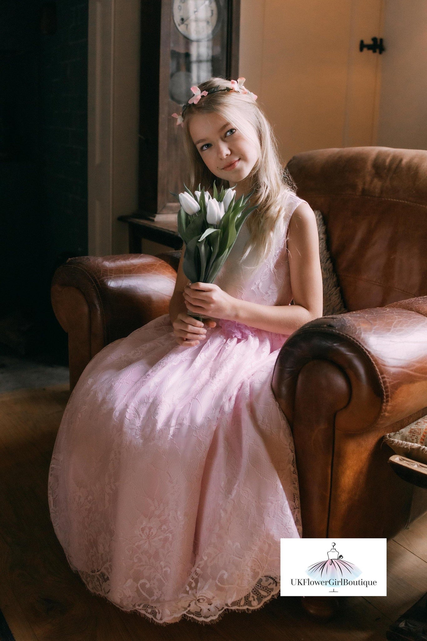 Lilliana Dress - Sugar Pink - UK Flower Girl Boutique