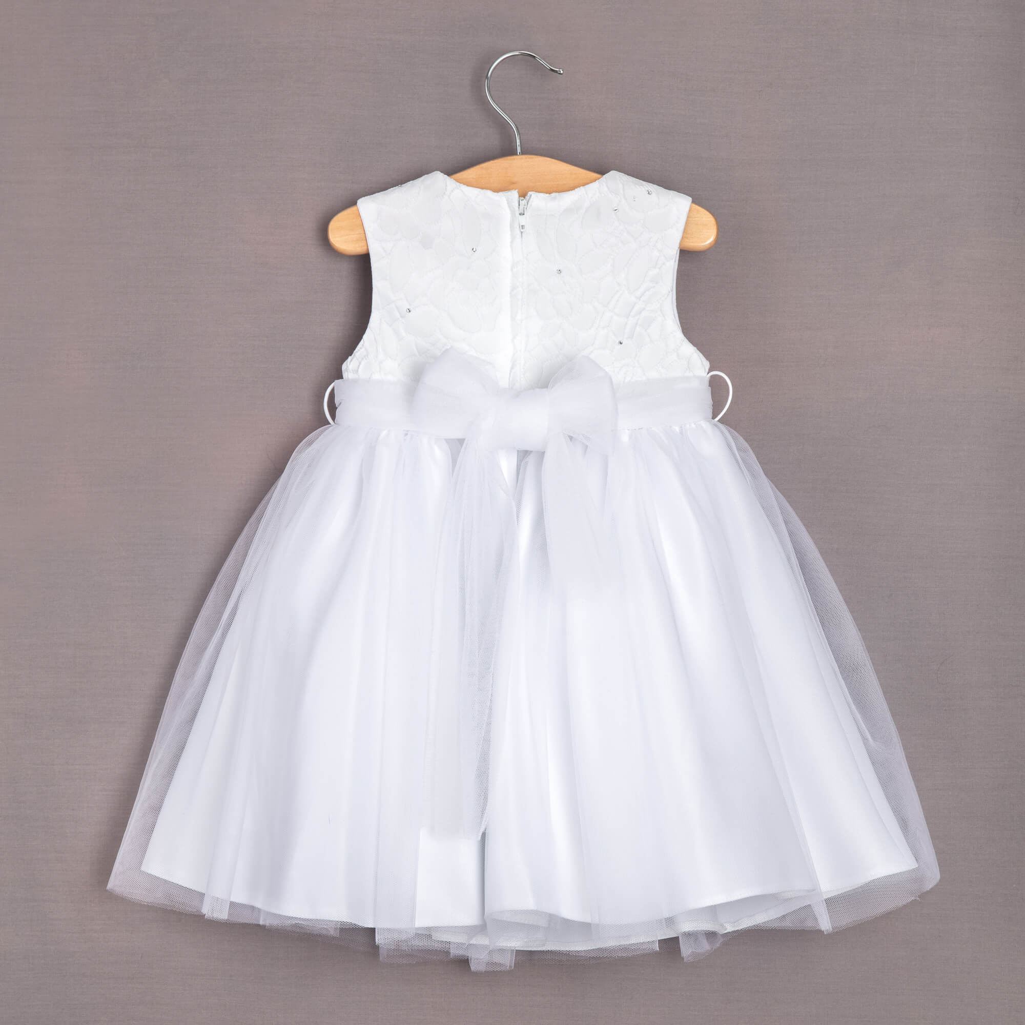 Rear of baby dress