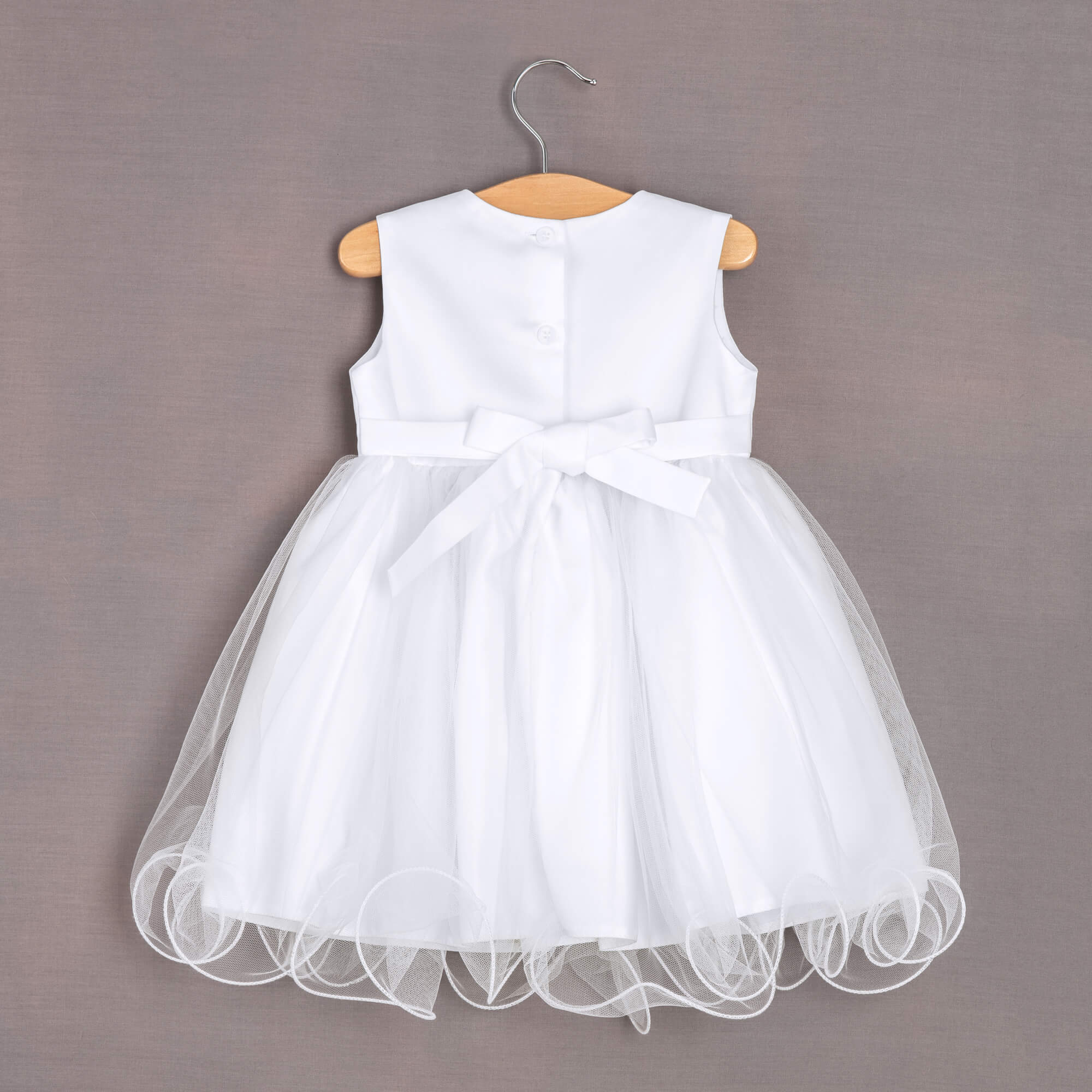 rear of dress hanging