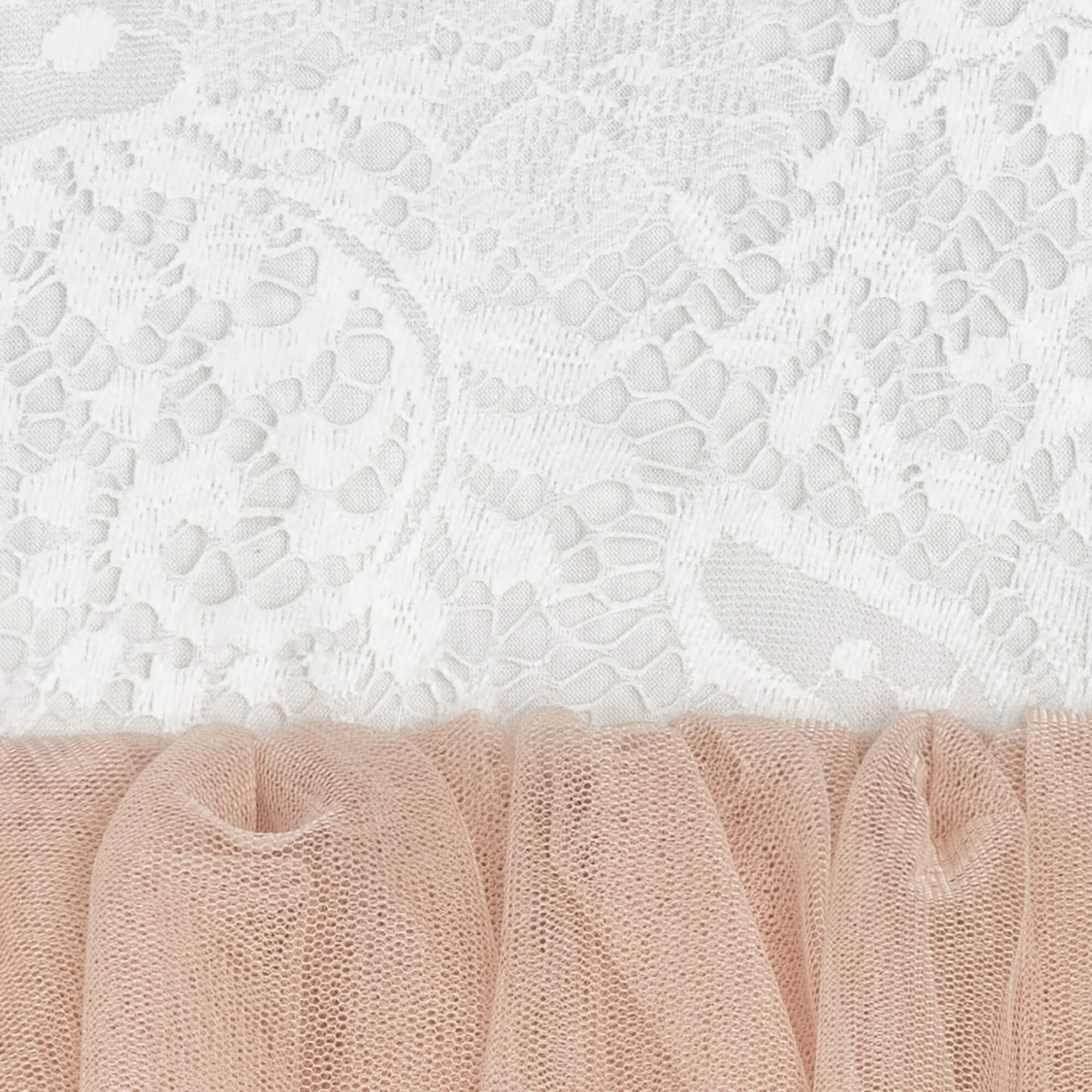 Close up of lace and tulle