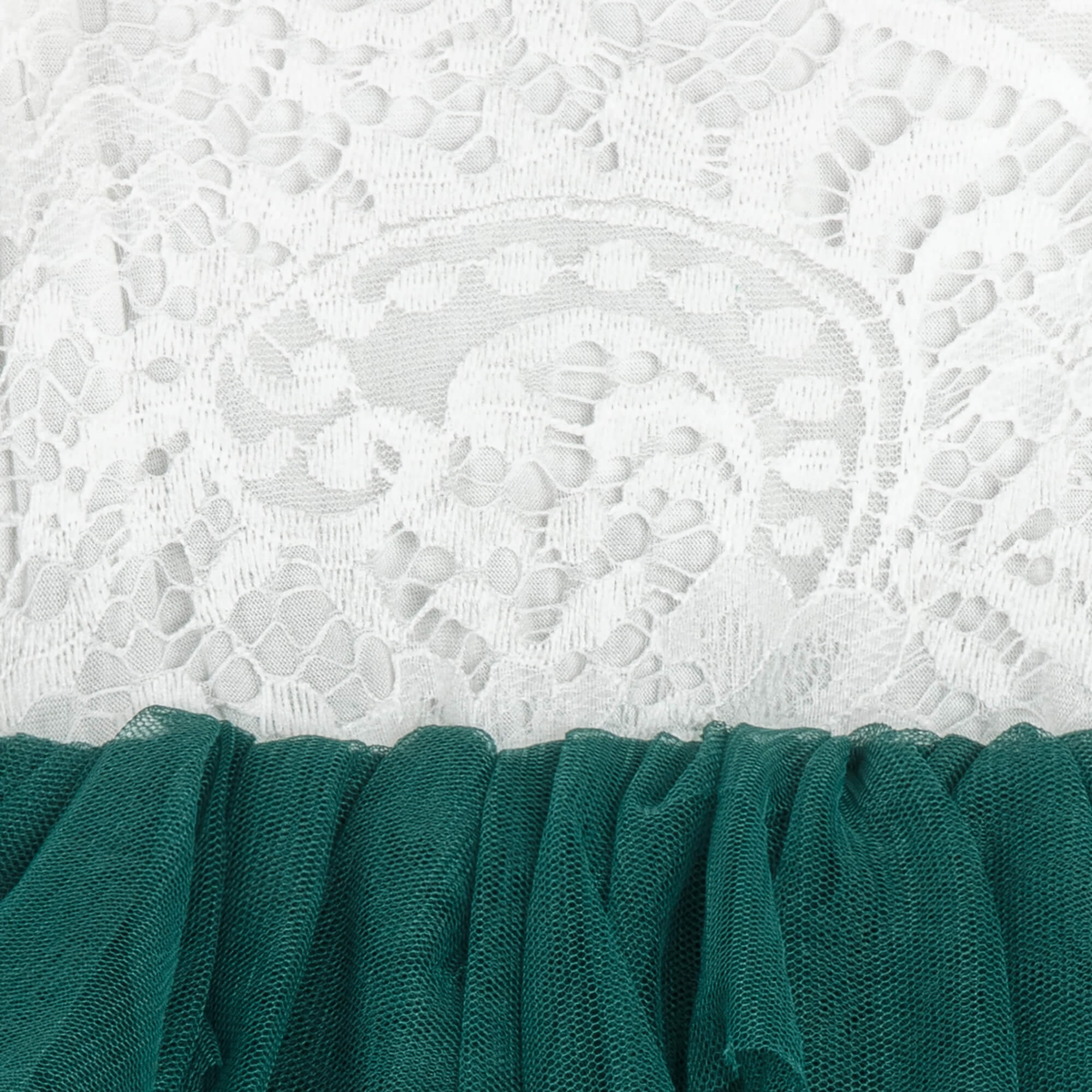 Close up of tulle and lace