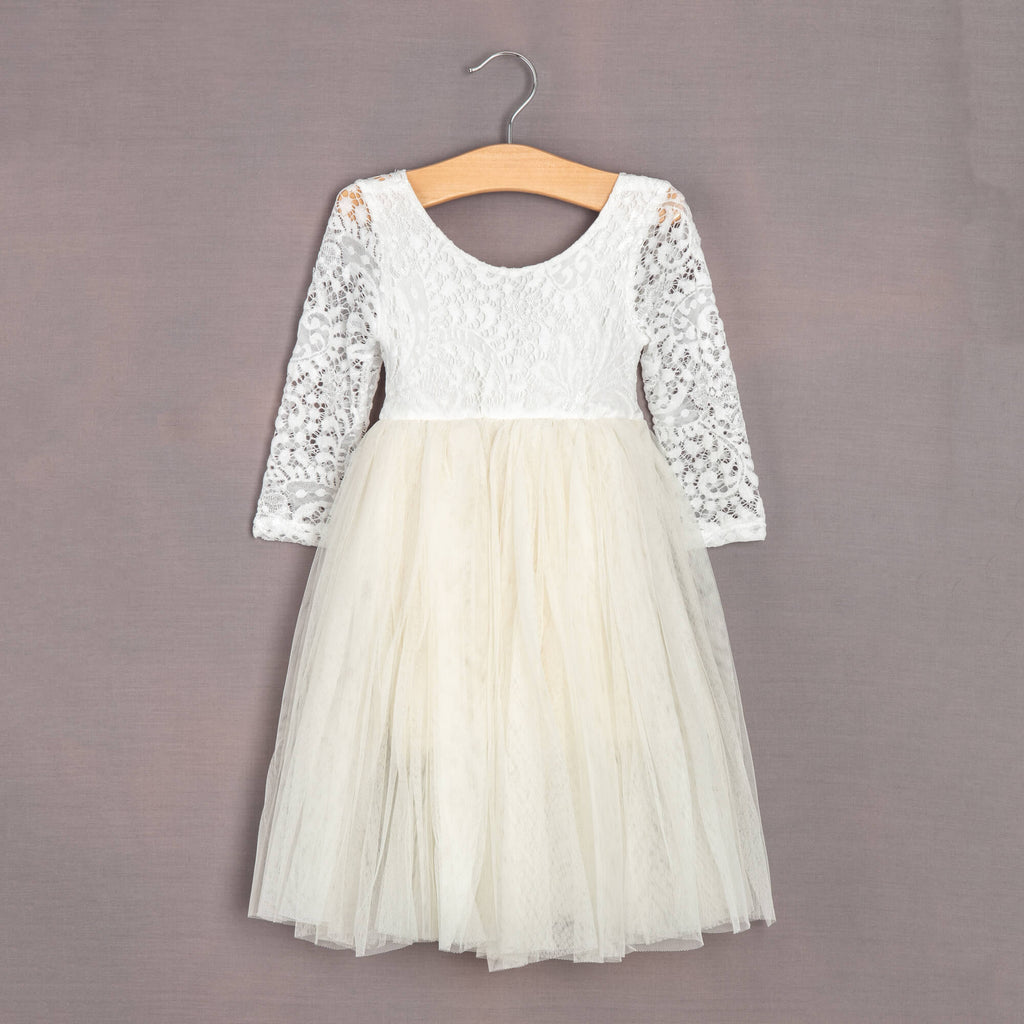 White Ice Cream Long sleeve dress