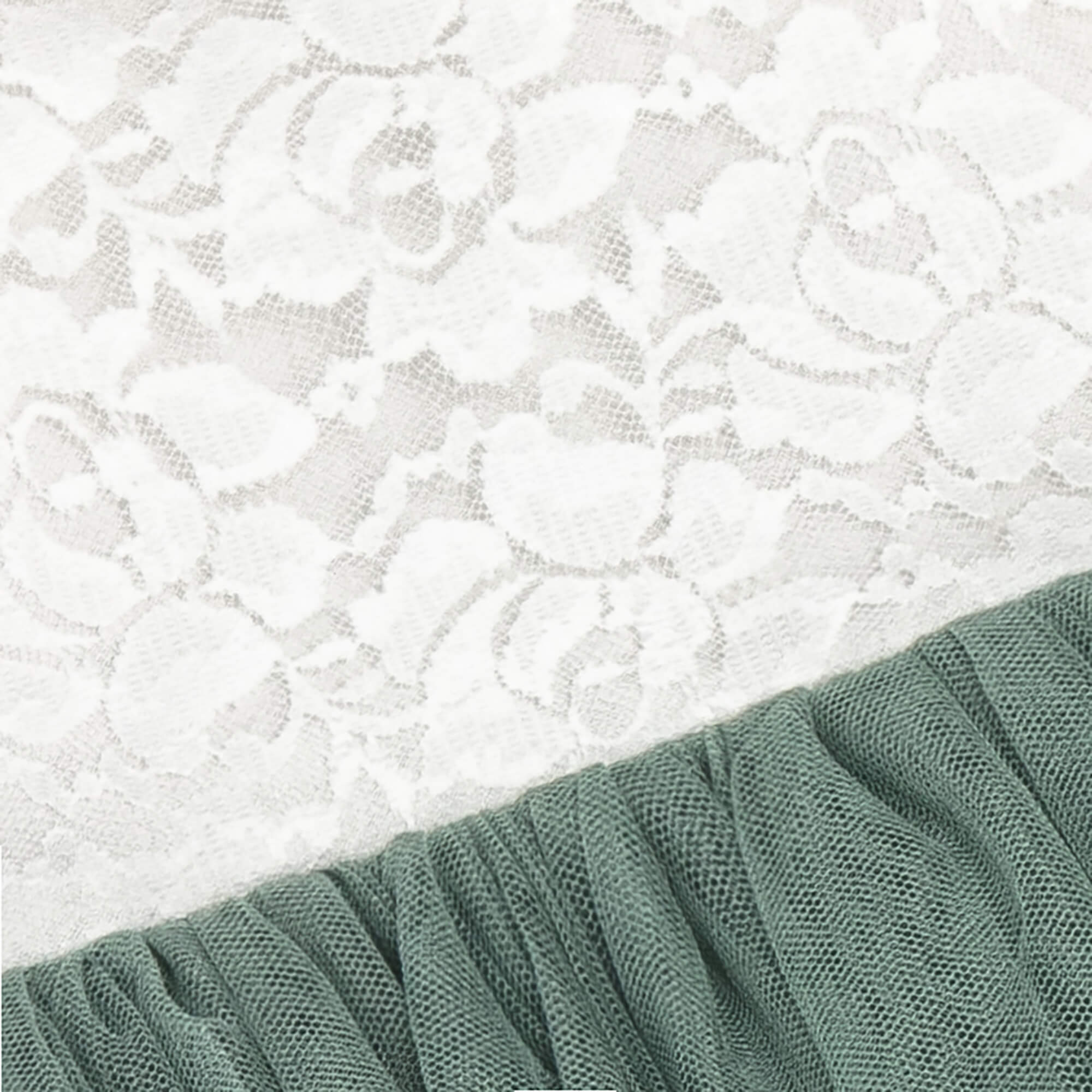 close up of lace and tulle