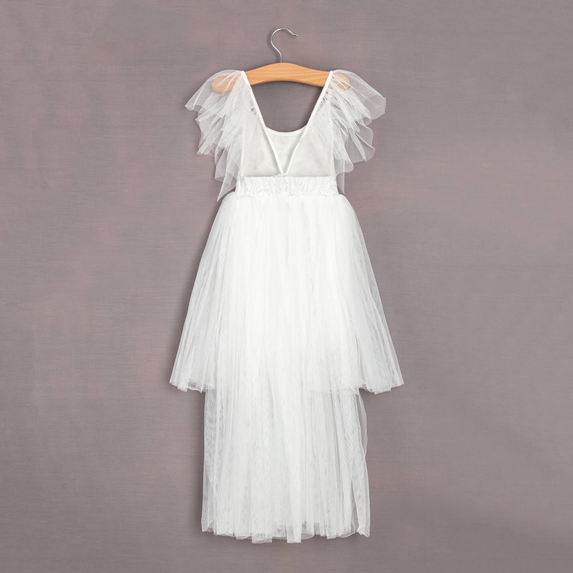 Rear shoulder detailing on dress