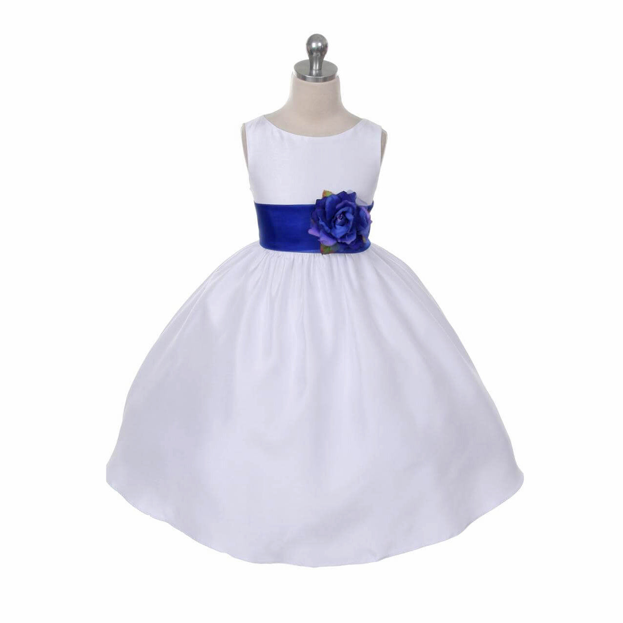 UK Flower Girl Boutique Morgan Dress with blue sash