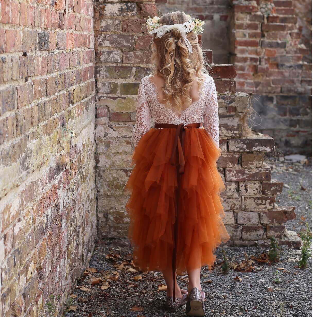 Rear detailing of dress