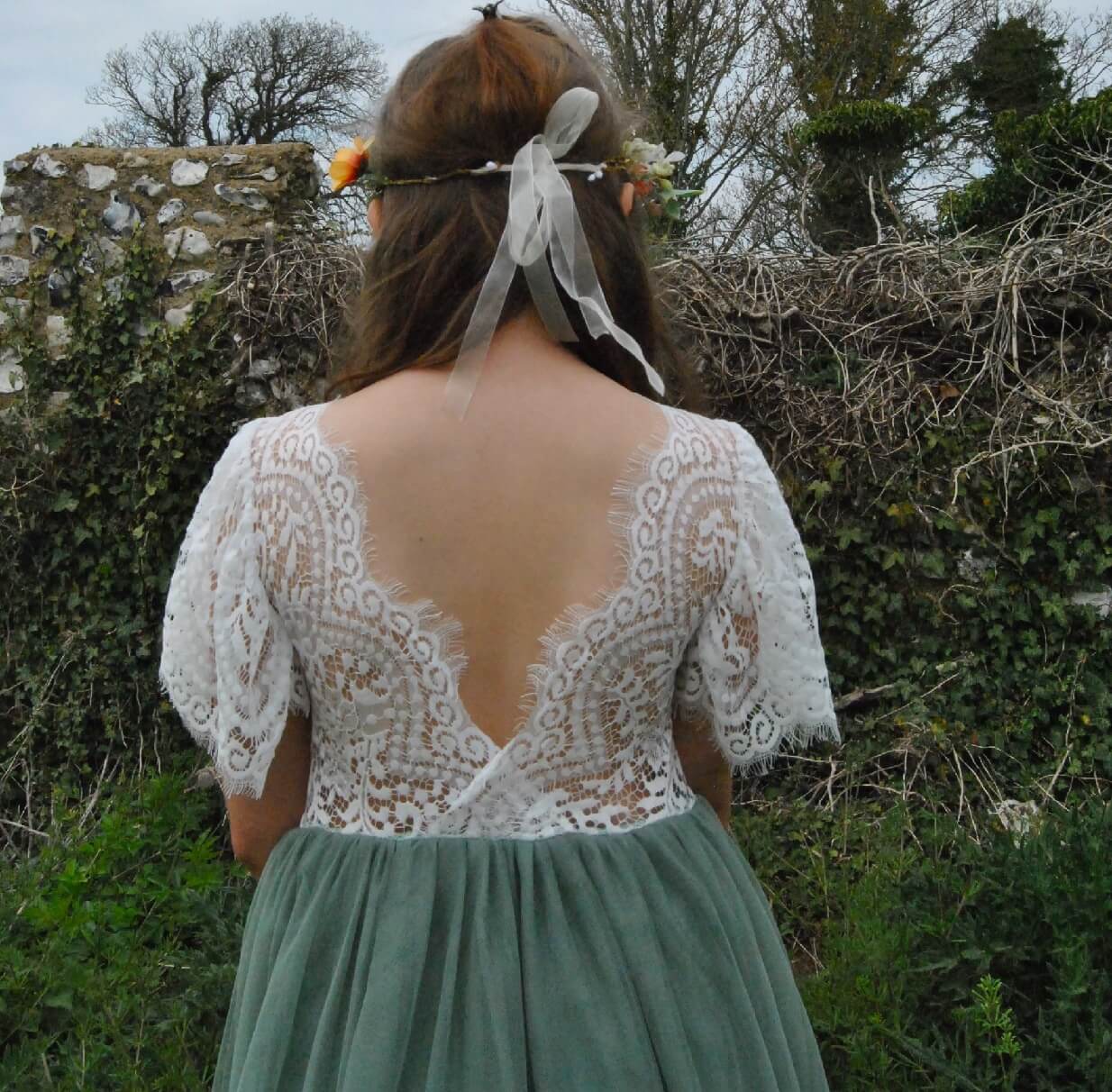 rear dealing of the dress