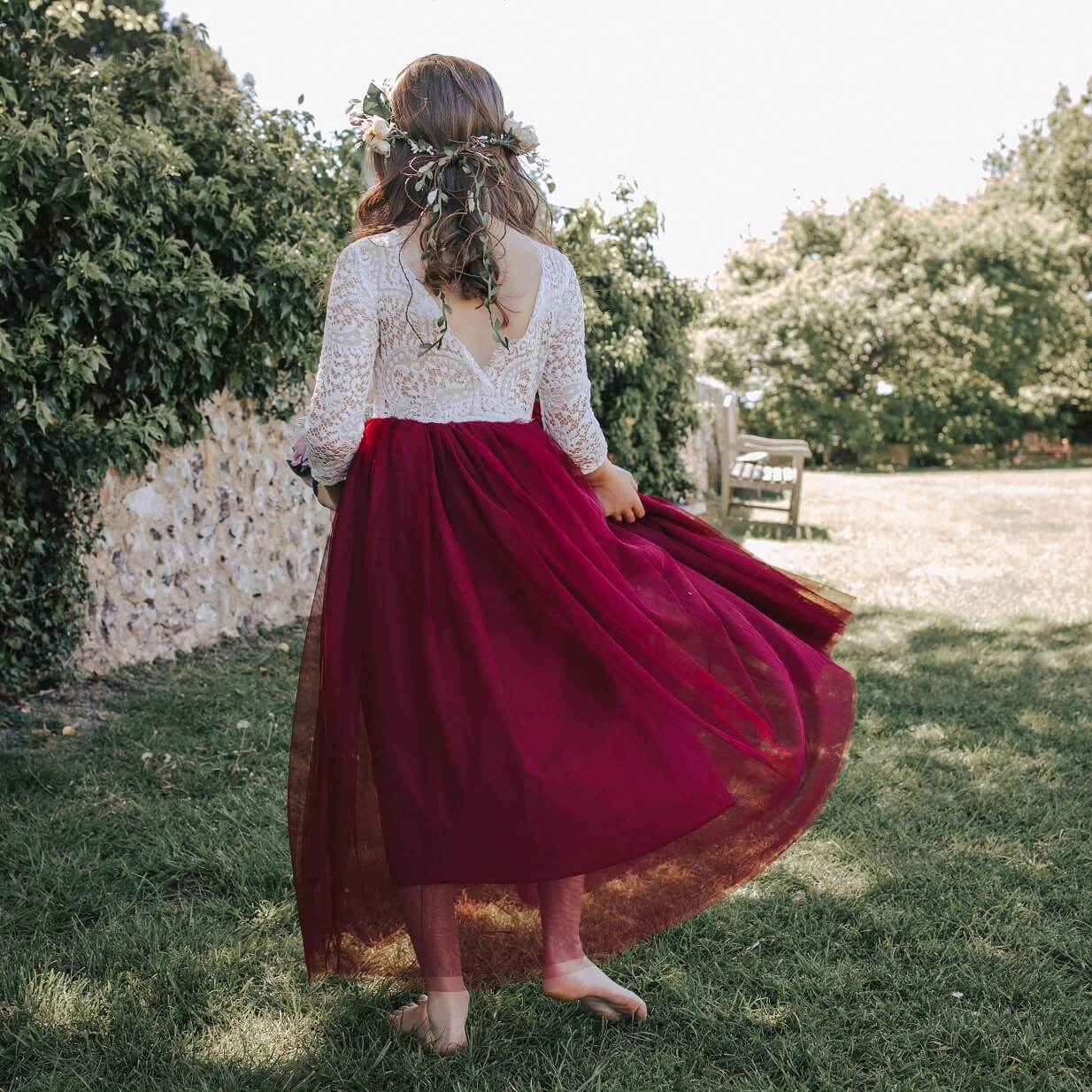 pretty detailing on lace dress