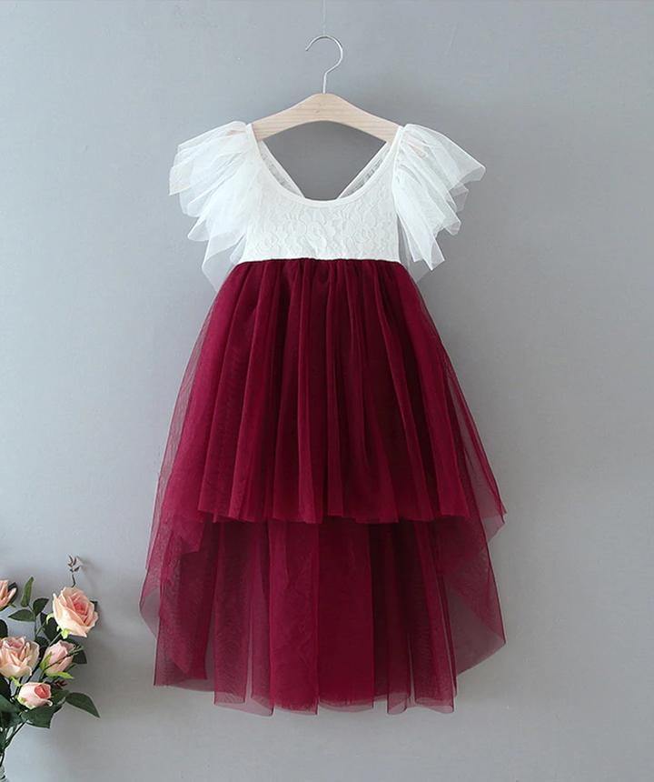 Bohemian Serendipity Dress - Burgundy - UK Flower Girl Boutique