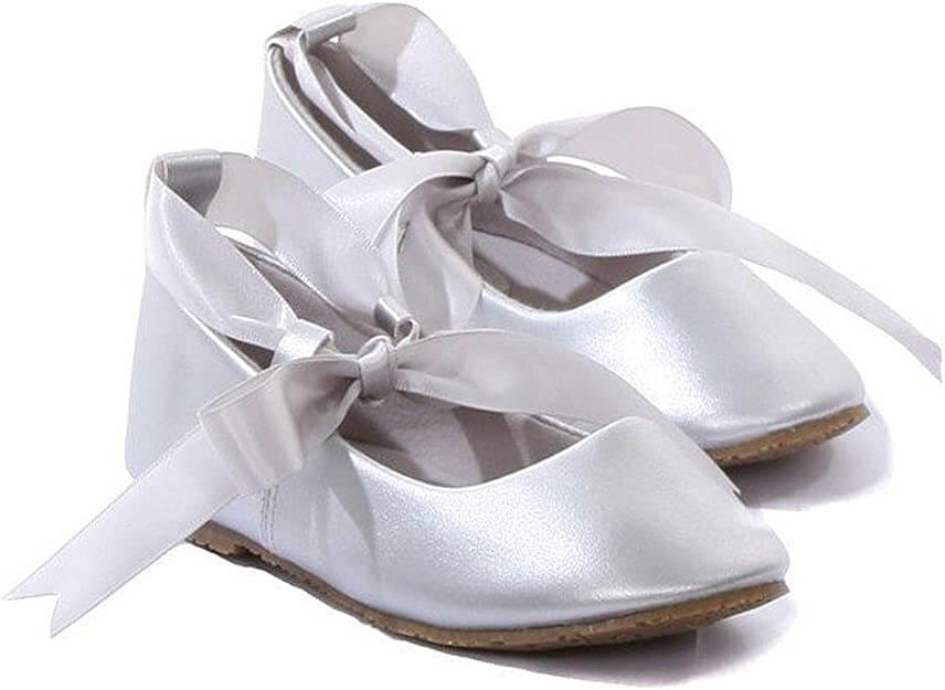 Silver Ballet style pumps