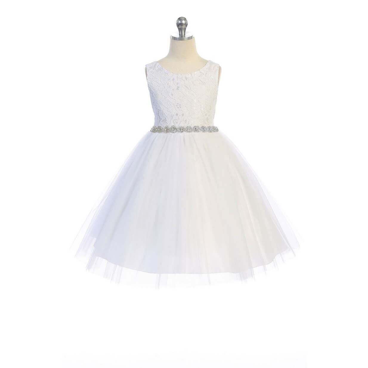 Girls white flower girl dress from UK Flower Girl Boutique