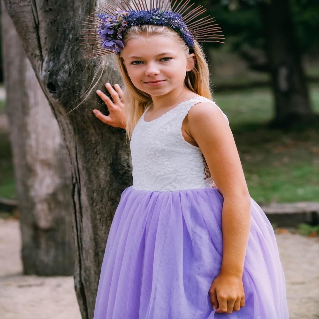 Lilac Classic Tea Length Dress