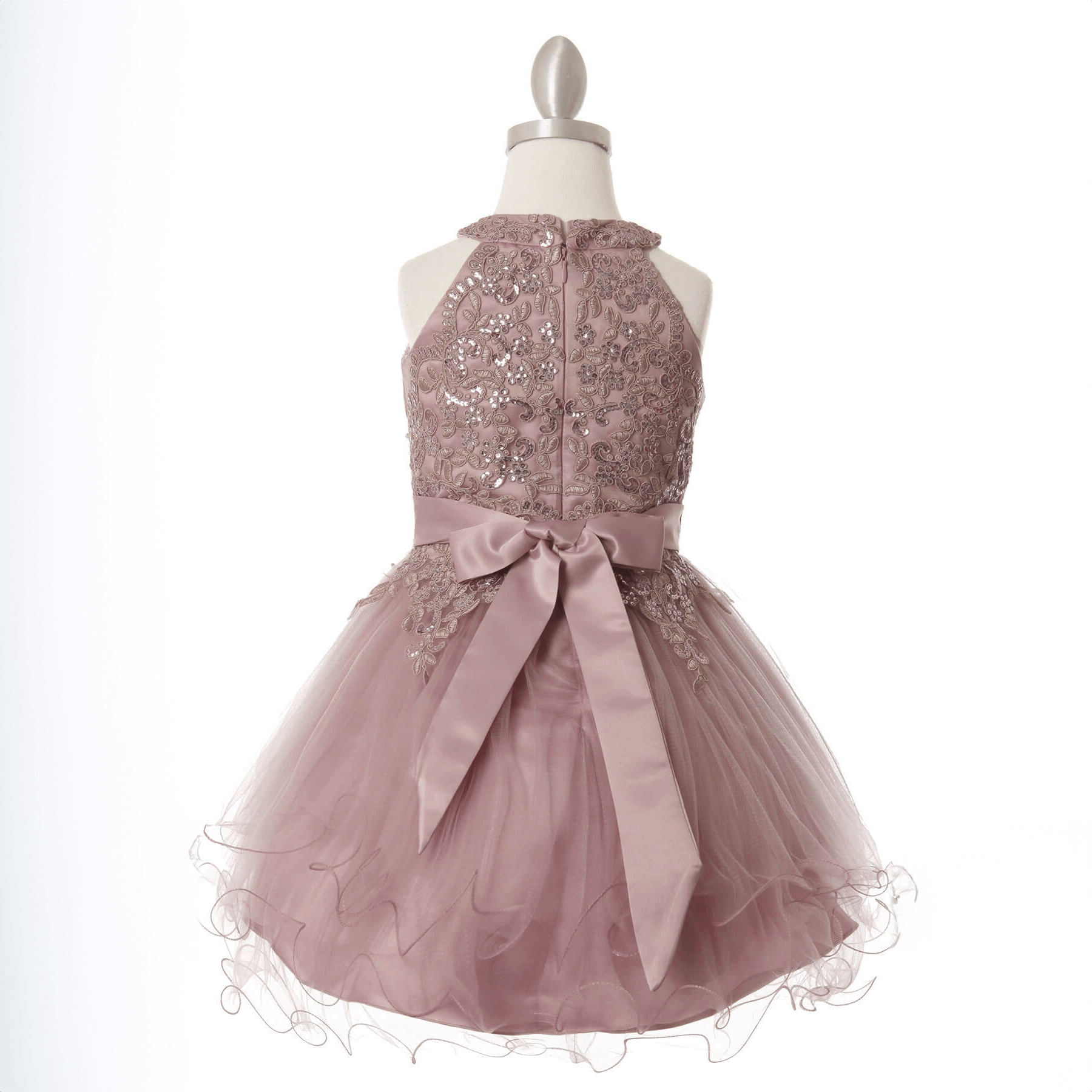 Clara short beaded Party Dress in mauve