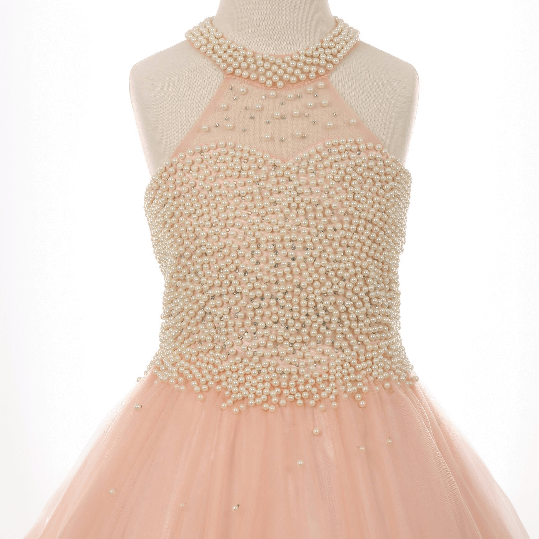 beaded detail on a  Girls princess style dress from The Fairy Princess Shop
