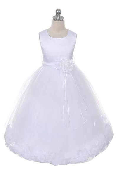 Kenza - White - Optional Petal Colour and Sash
