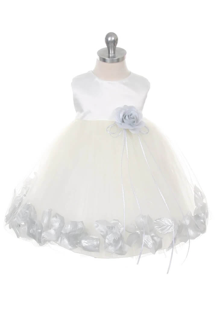 Petal dress in silver