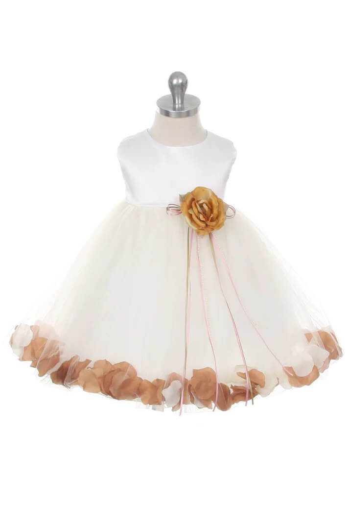 Petal dress in Champagne