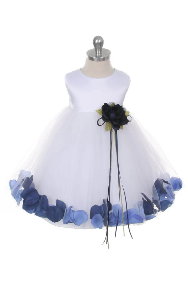Petal dress in navy
