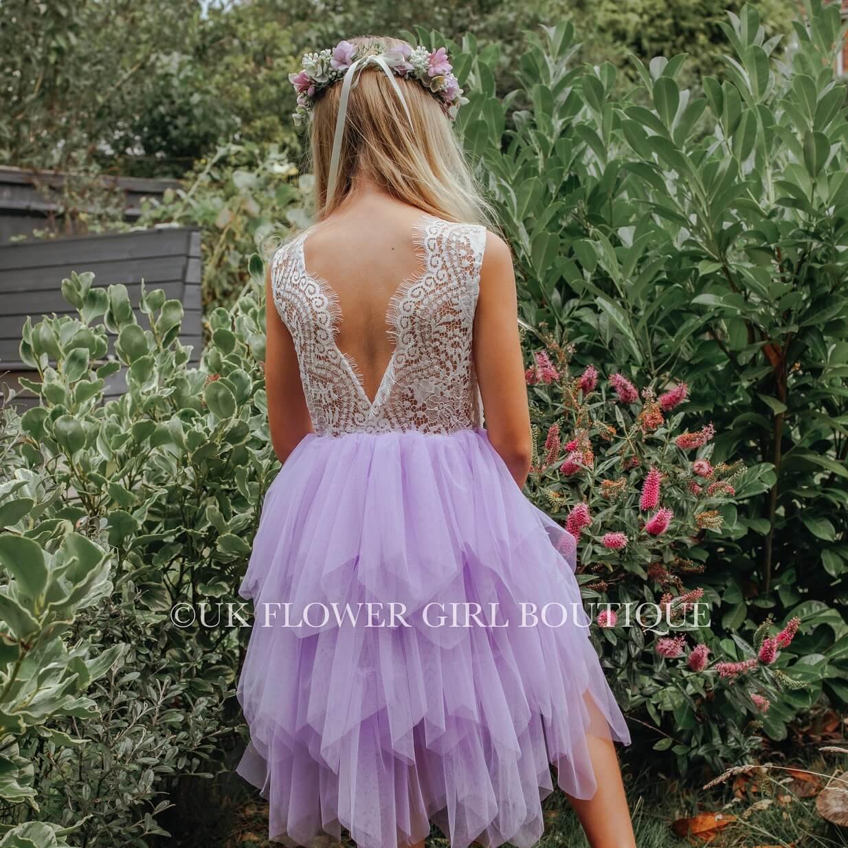 Rear of pretty lace dress