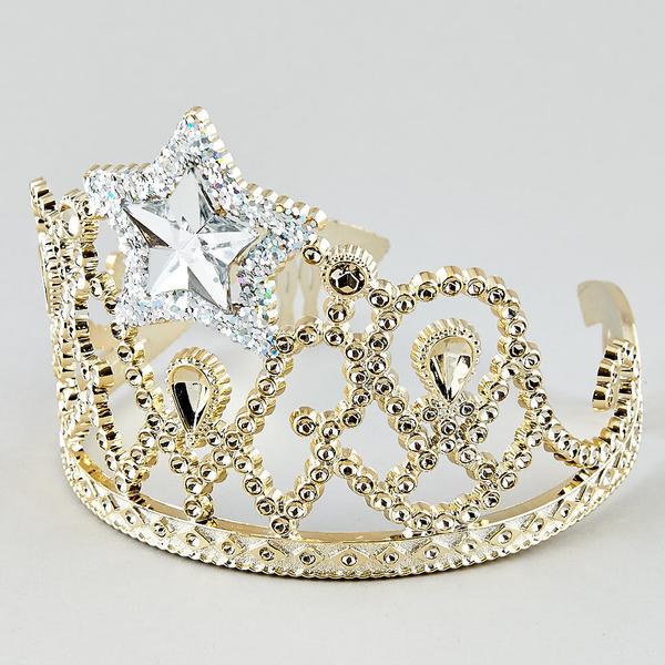 Girls Gold Star Crown