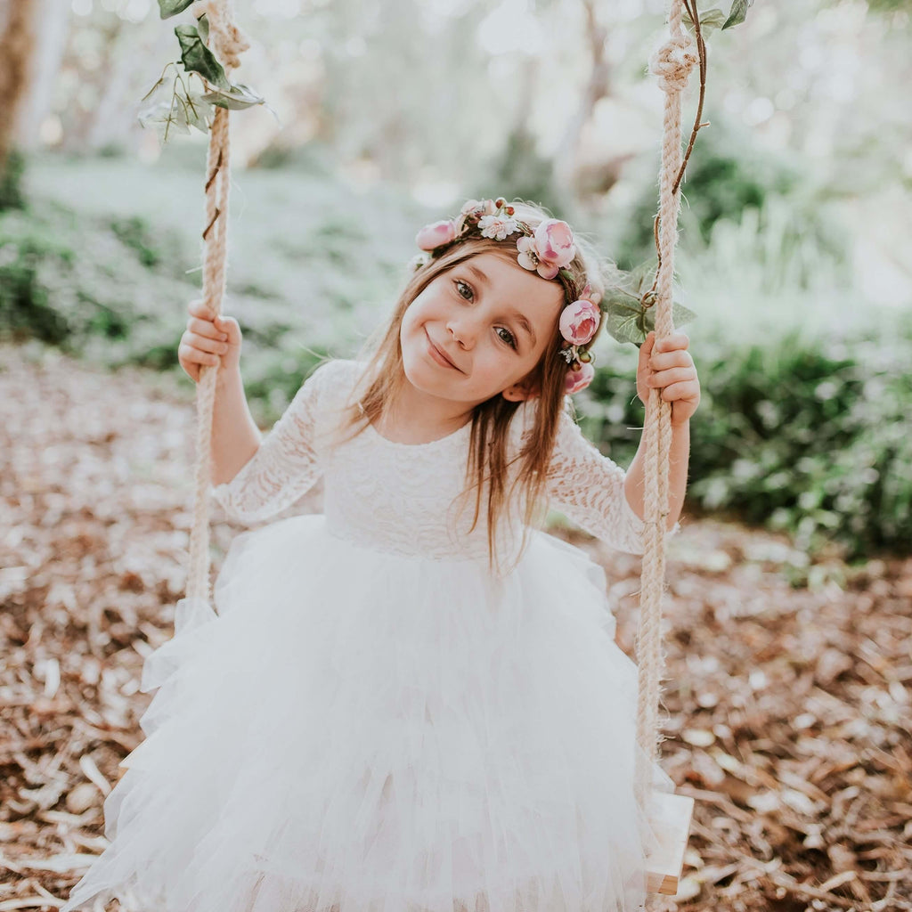 Bohemian Spirit Dress - Ice White - UK Flower Girl Boutique