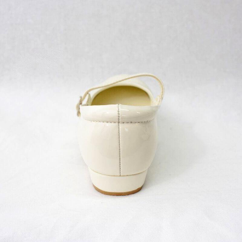Cream Crystal Patent Shoe
