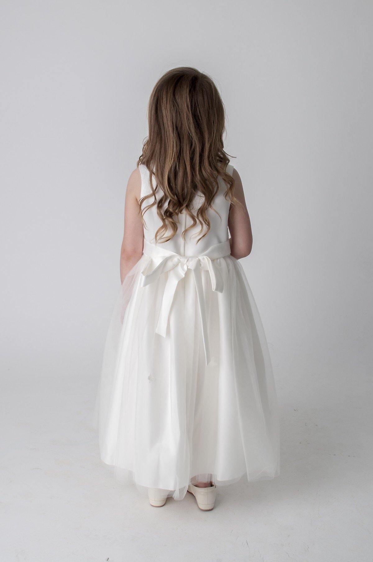 Butterflies Flower Girl Dress - with Petal Bag - UK Flower Girl Boutique