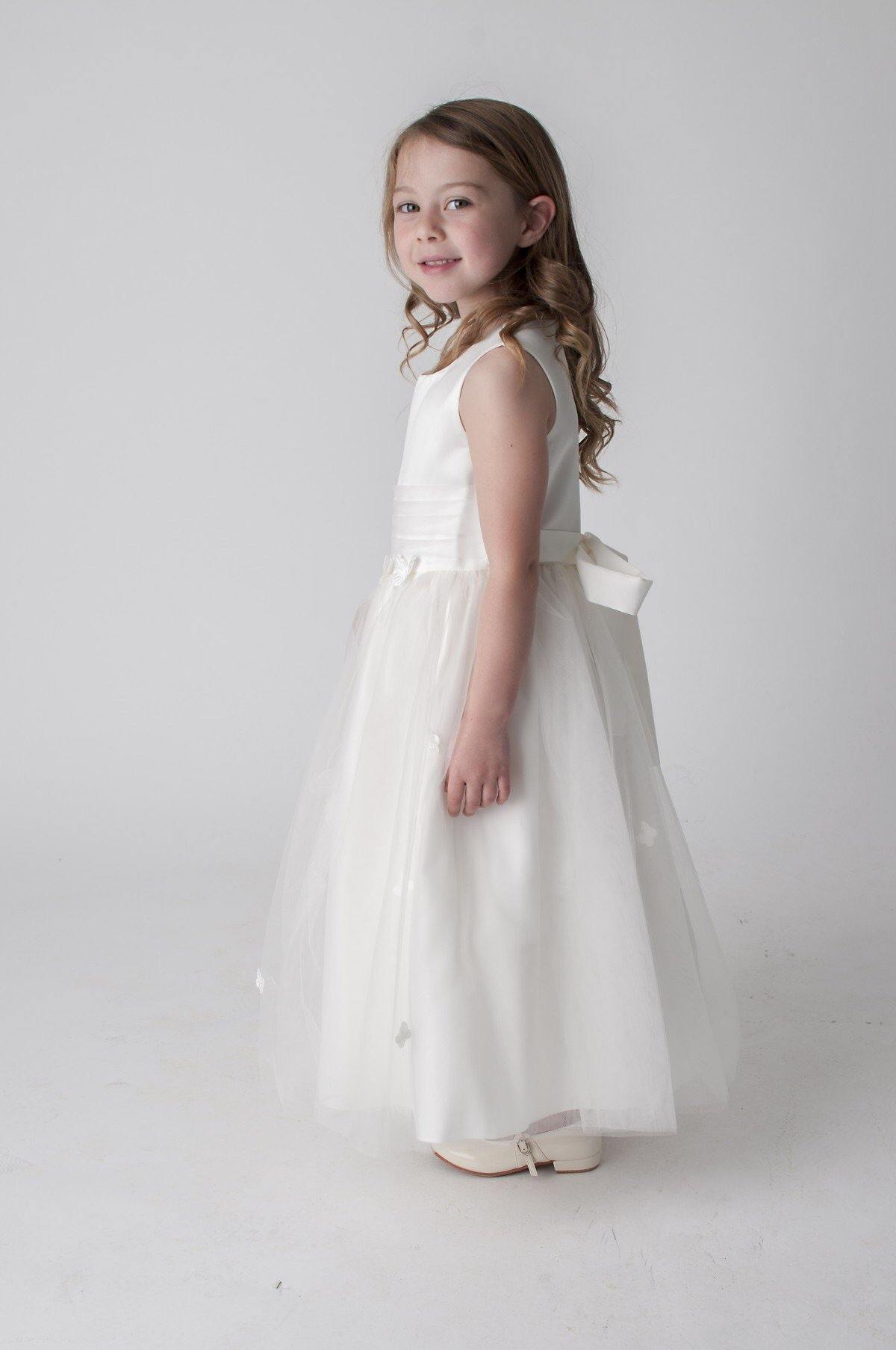 Butterflies Flower Girl Dress - with Petal Bag - UK Flower Girl Boutique