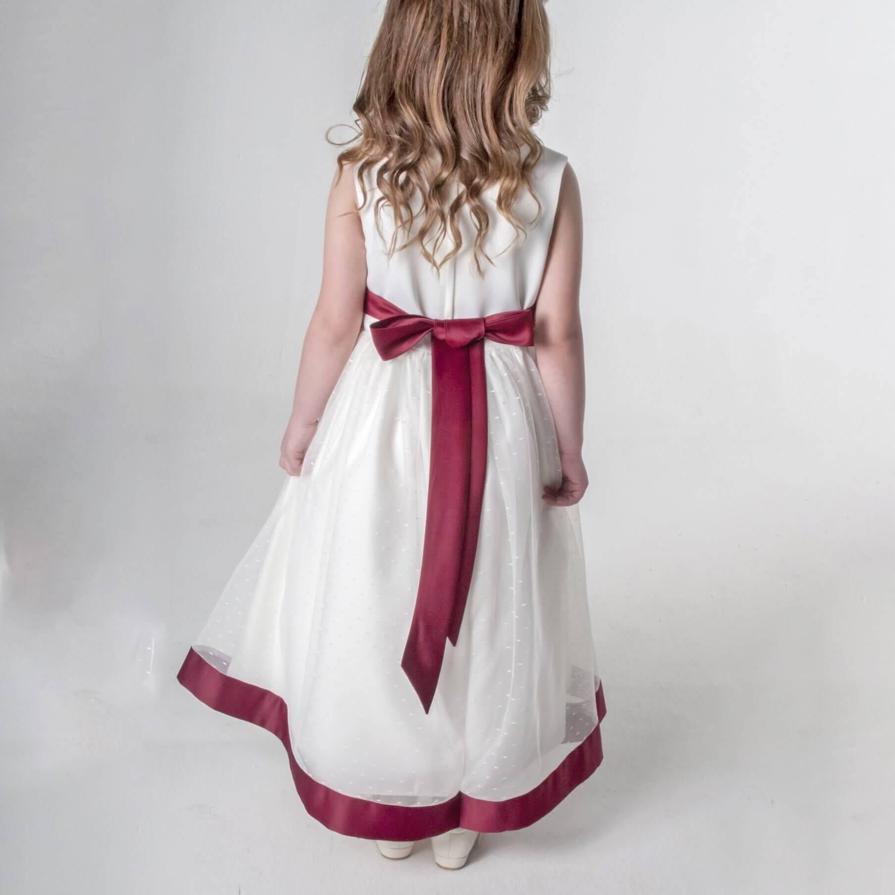 Grace Dress - Wine - UK Flower Girl Boutique