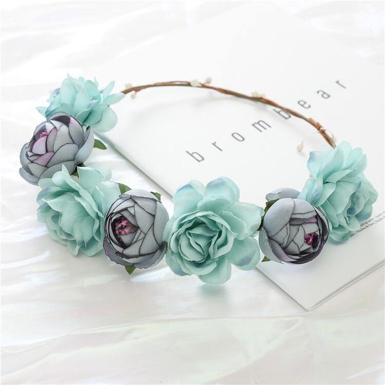 Classic Peony Head Garland - Mink