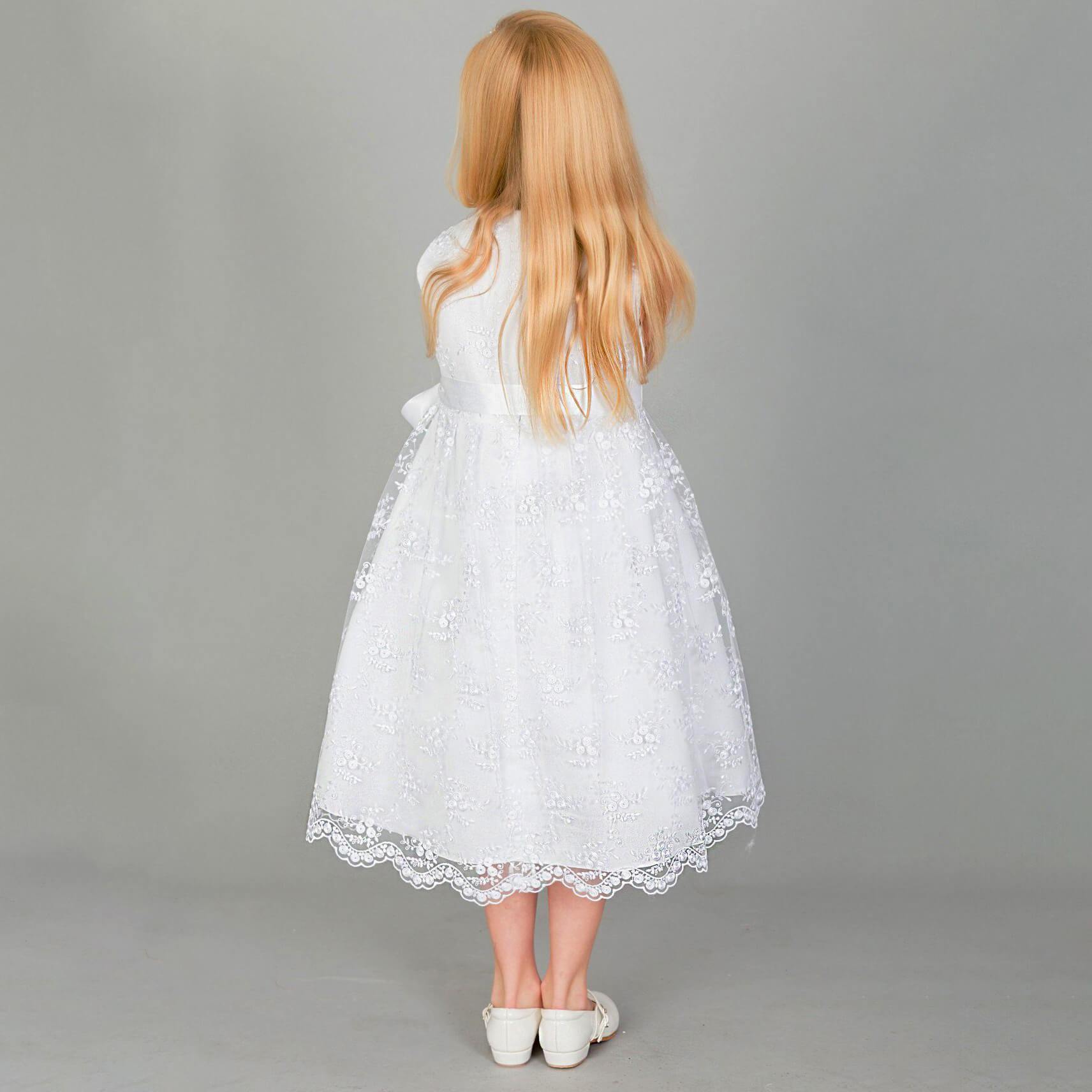 Back of a white party dress