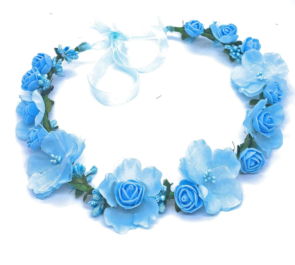 Rosettes Head Garland - Aqua