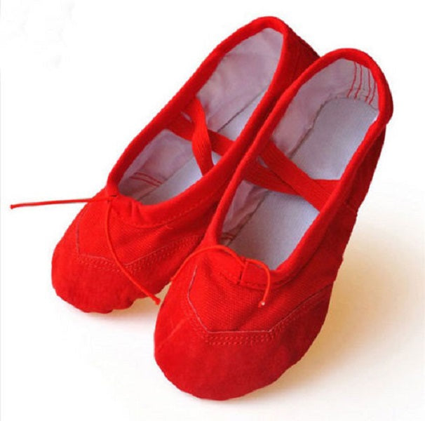 Red Canvas Ballet Pumps