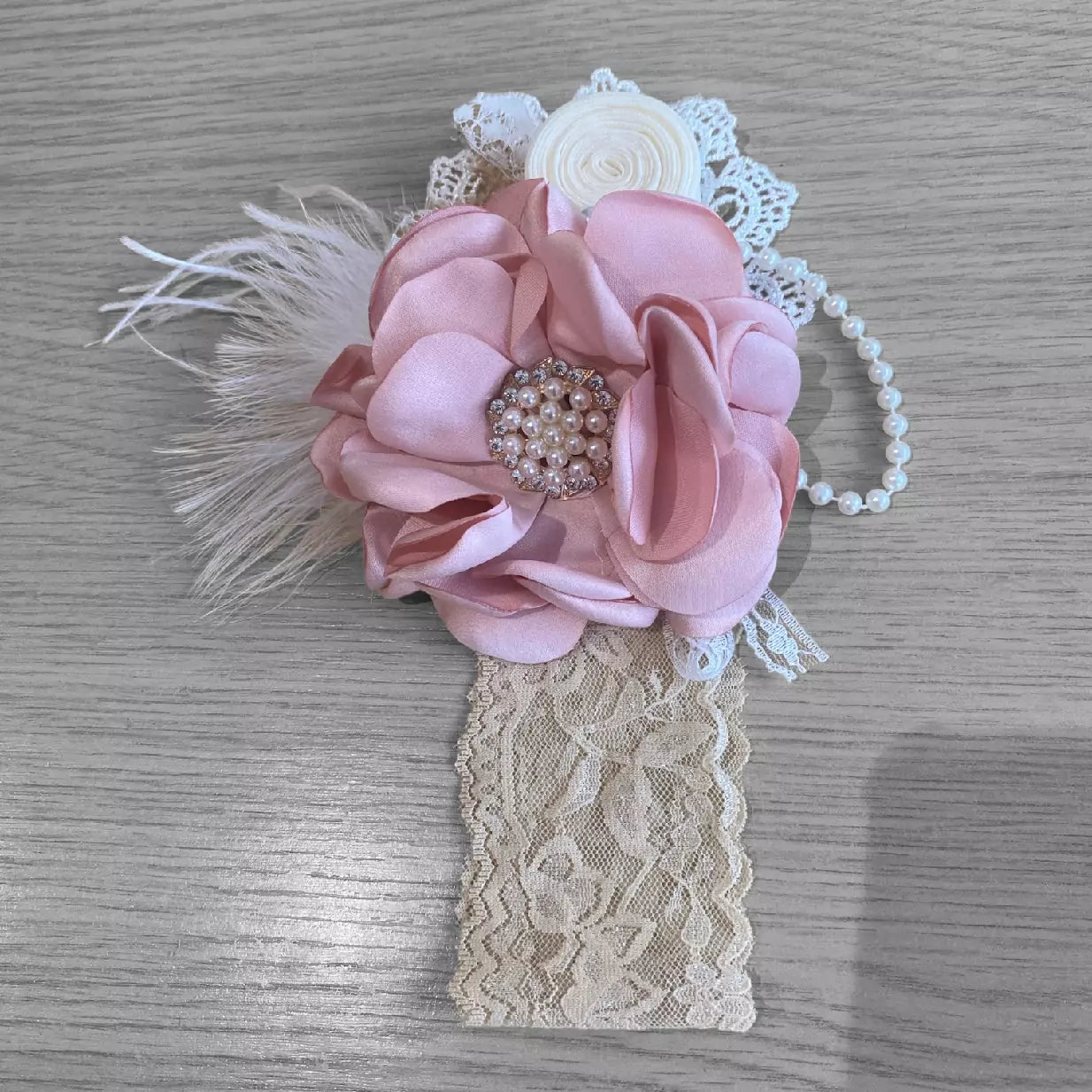 feather flower head piece