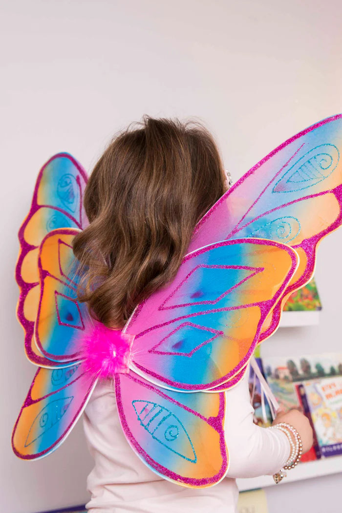 Ombre Glitter Rainbow Wings - Fuchsia