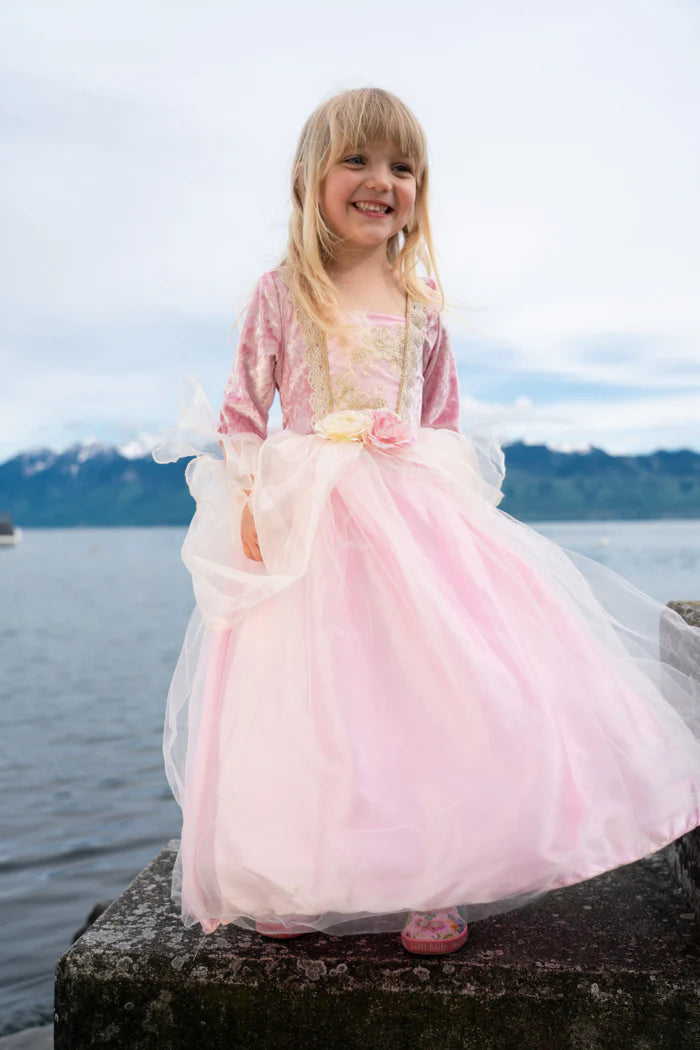 young girl wearing princess costume 