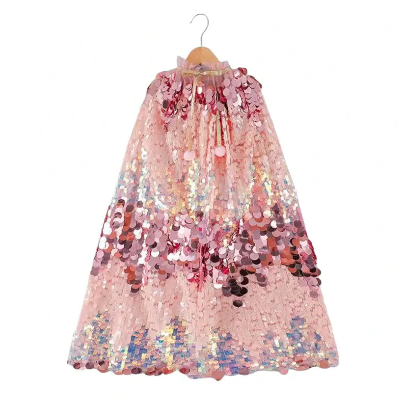 Rose Pink Sequin Princess Dress Up Cape The Fairy Princess The Fairy Princess