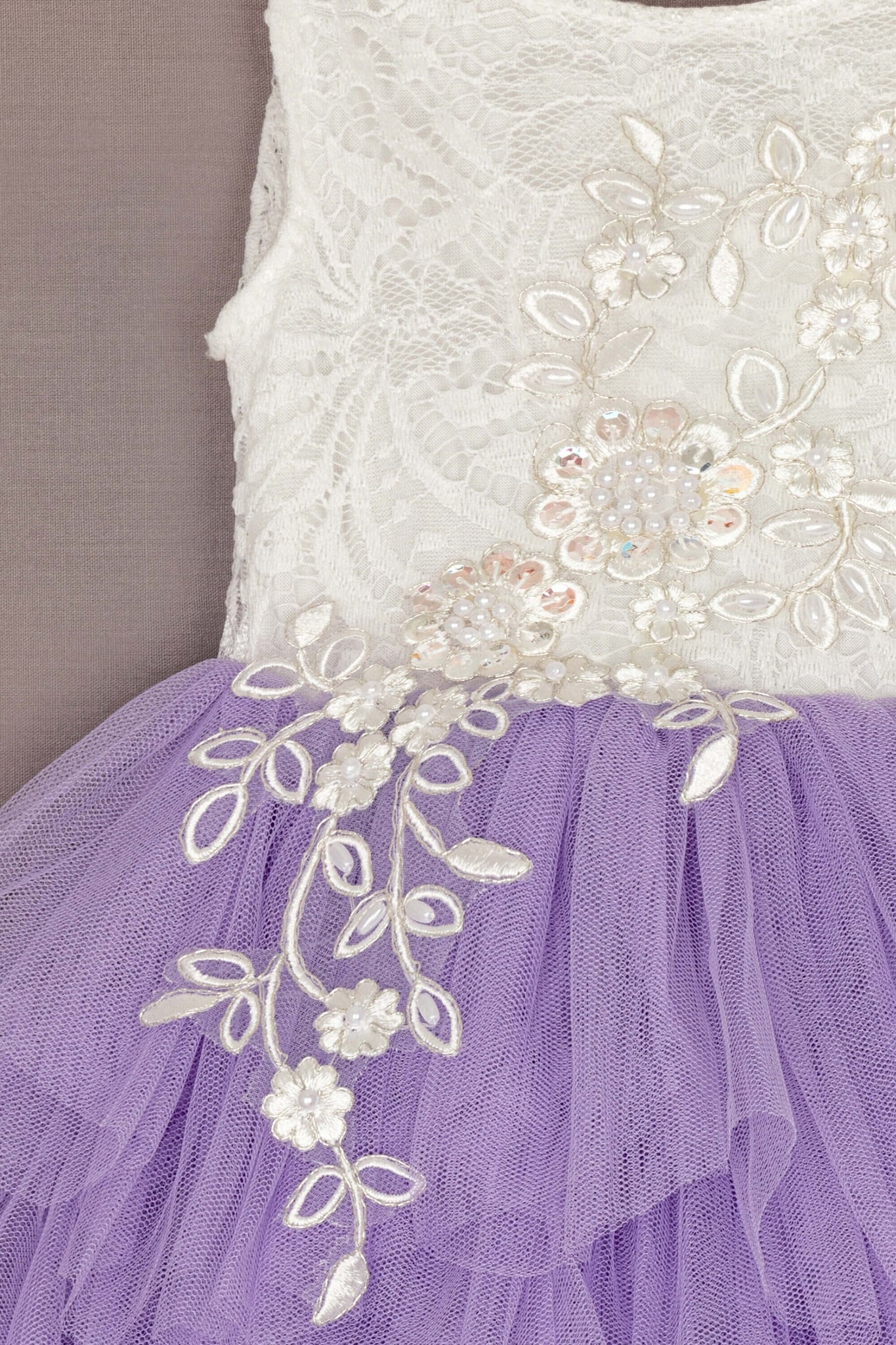 Boho Dreams Dress - Lilac Applique