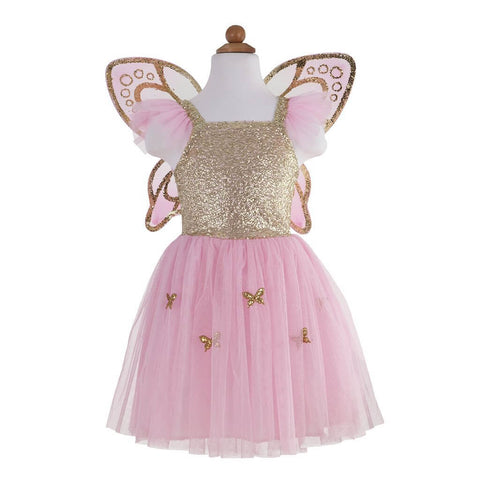 Gold Sequins and Butterflies Fairy Dress