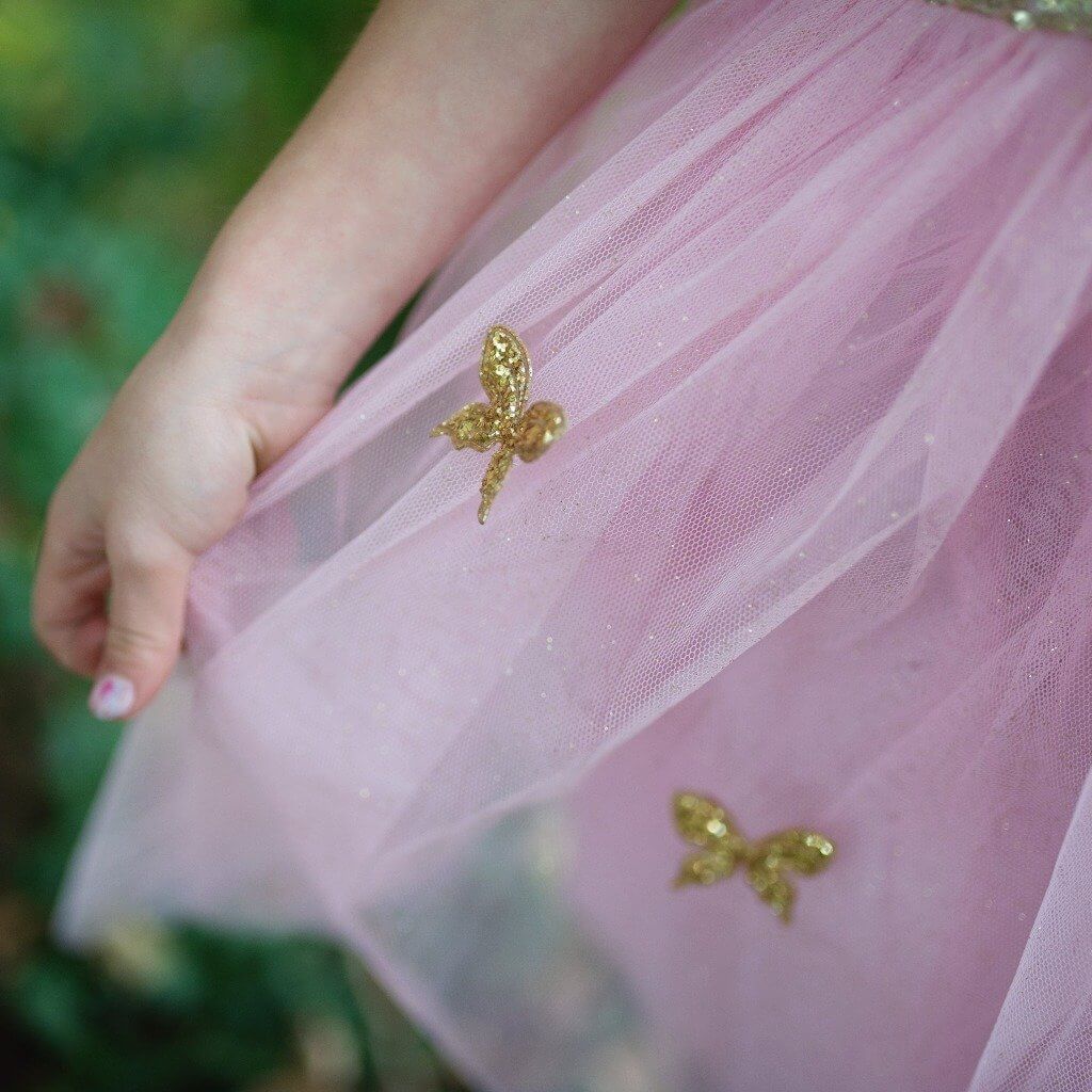 Gold Sequins and Butterflies Fairy Dress