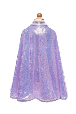 lilac sequin cape