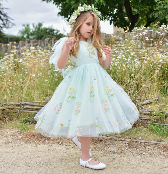 Ballerina fairy tulle peplum tops(mint） Butterfly inspired rental gowns