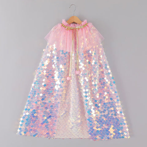 Little Miss Make Believe - Iridescent Pink Sequin Cape