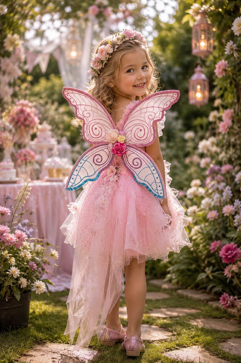 Fairy Blossom Wings Pink & Blue