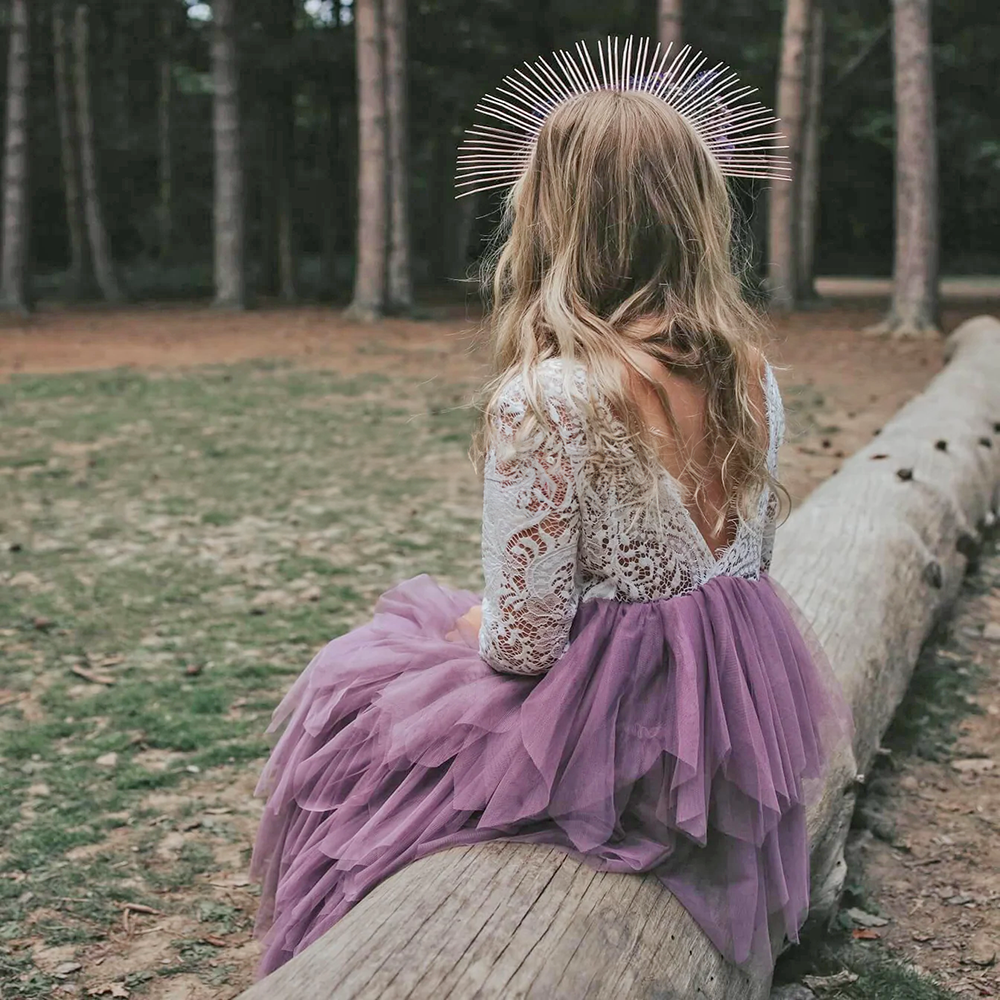 Rear of Bohemian Flow Girl Dress