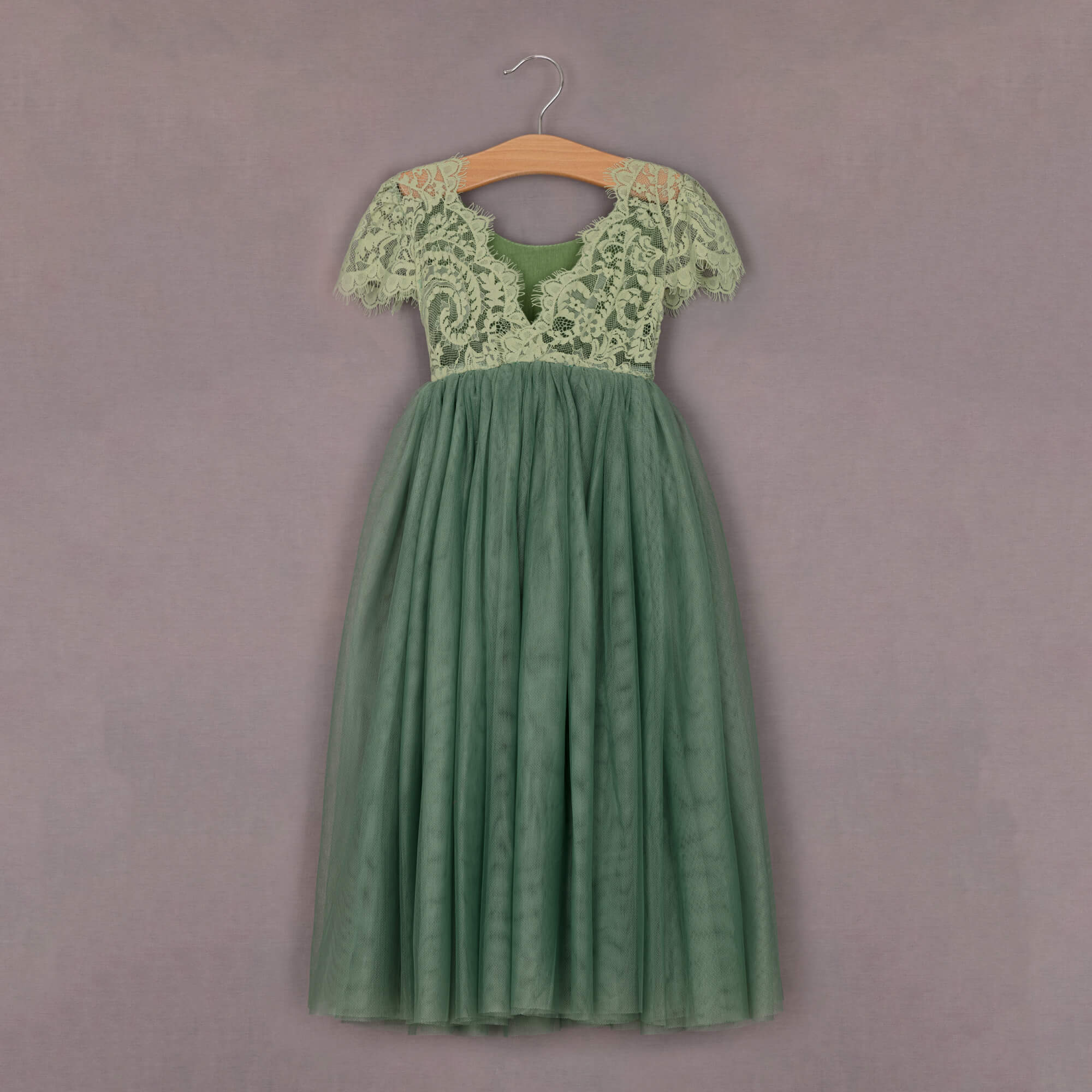 Baby Bohemian Flutter Dress - Fern Lace