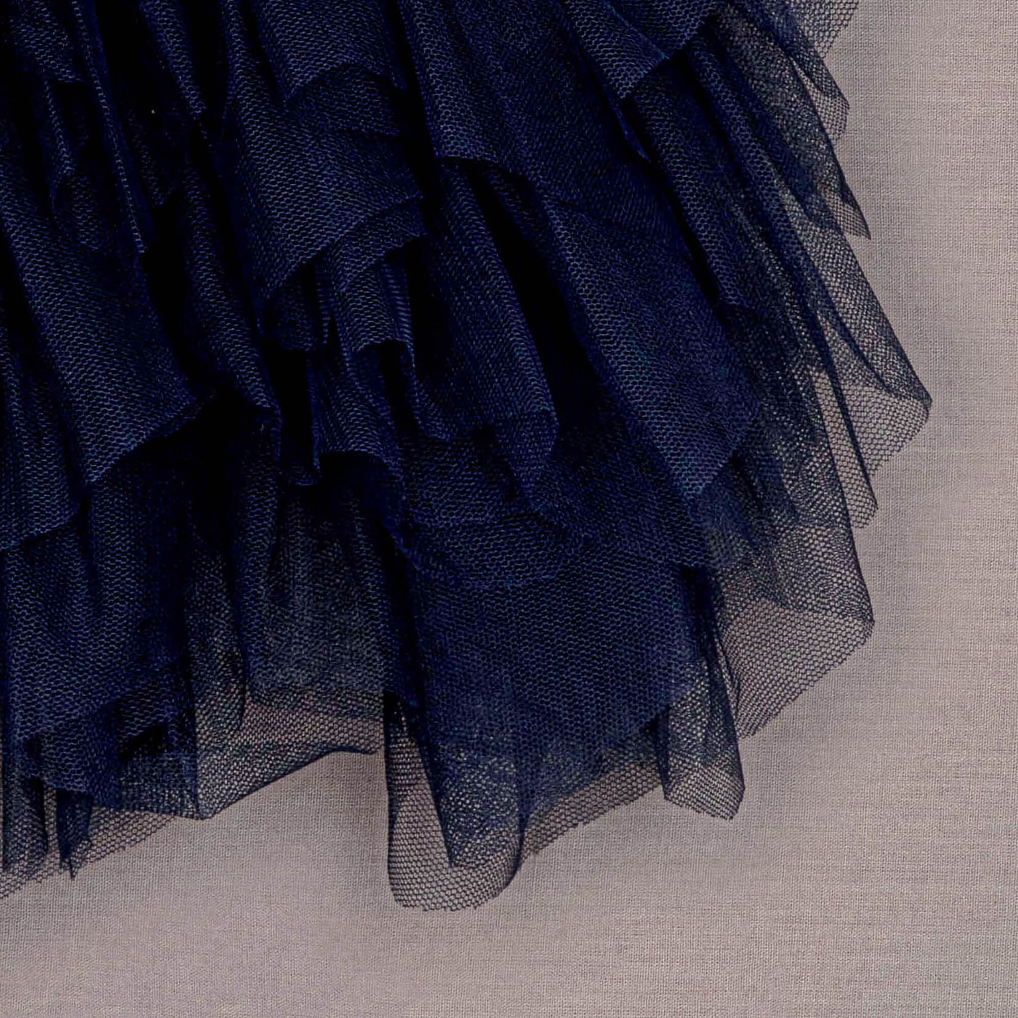 Tulle close up, navy blue