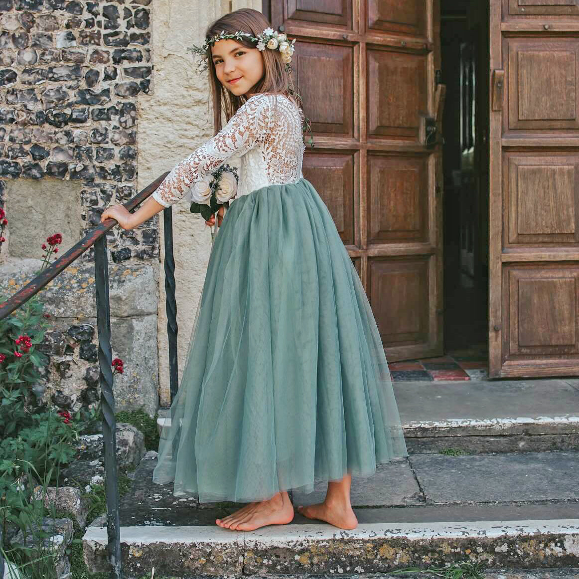 Bohemian Long Sleeve Girls Dress | The Fairy Princess The Fairy Princess Bohemian Long Sleeve Girls Dress | The Fairy Princess The Fairy Princess