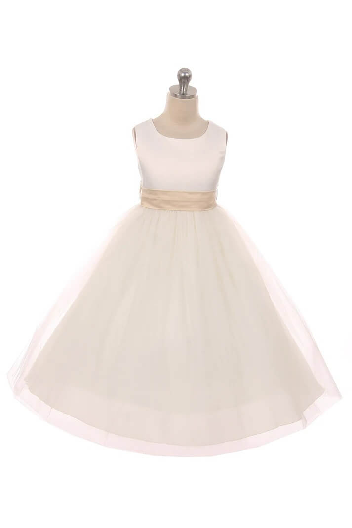 Champagne sash added to Dolly Dress